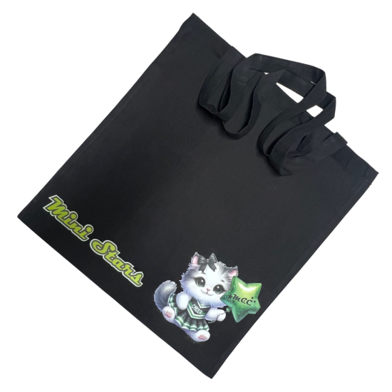 EINZELSTÜCK Einkaufsbeutel Design Katze Mini Stars
